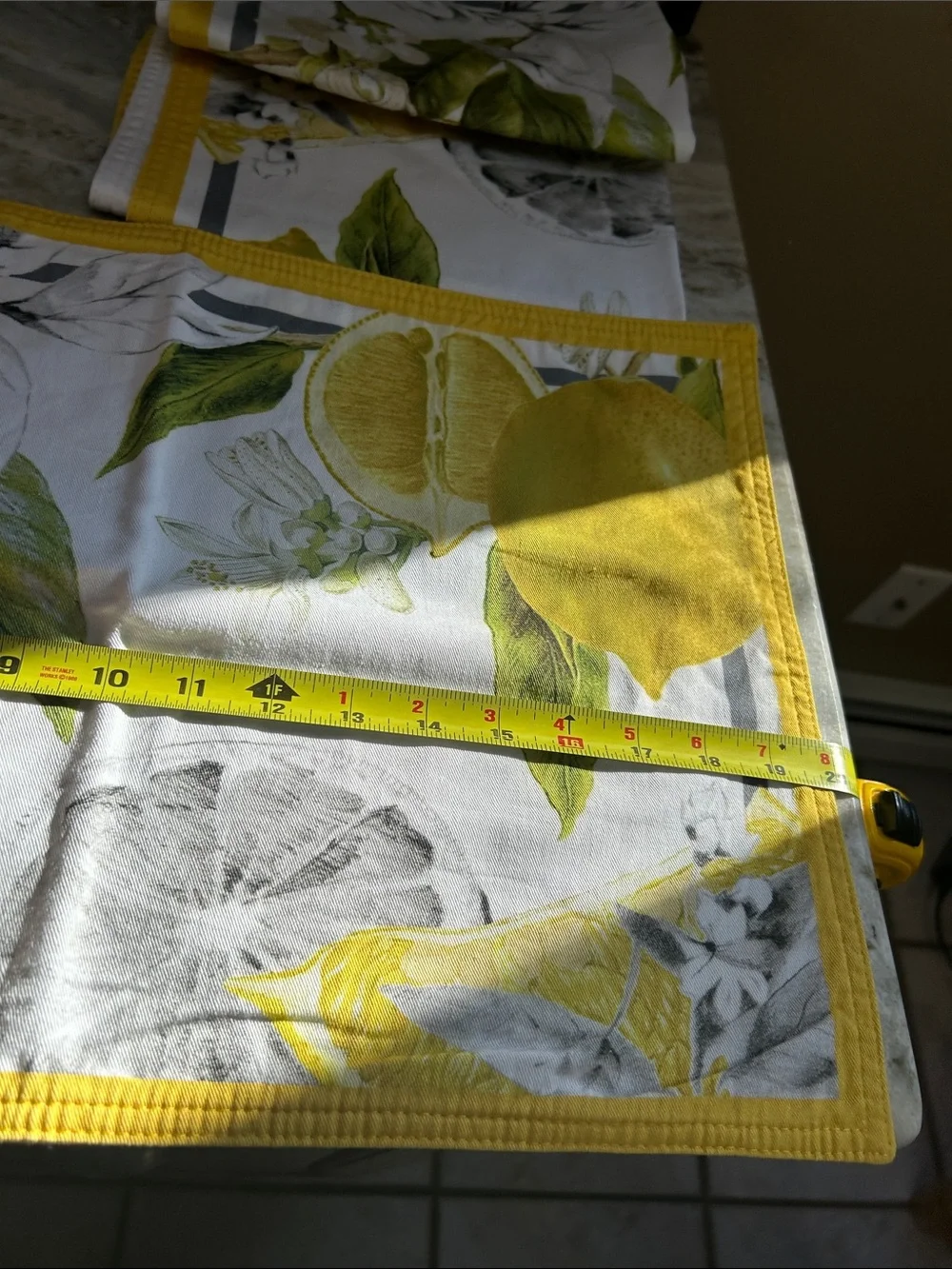 Williams Sonoma Meyer Lemon placemats Set Of 4 Cotton Limoncello Lemon SICILY